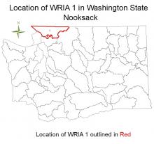 Location of WRIA 1 in Washington State