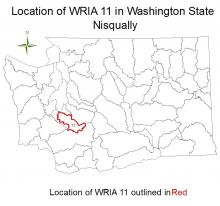 Location of WRIA 11 in Washington State