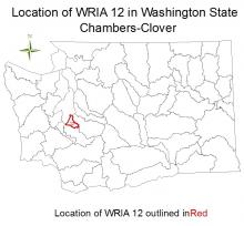 Location of WRIA 12 in Washington State