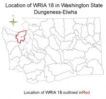 Location of WRIA 18 in Washington State