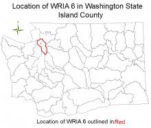 Location of WRIA 6 in Washington State