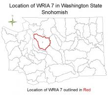Location of WRIA 7 in Washington State