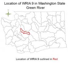 Location of WRIA 9 in Washington State