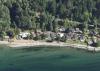 Aerial view of the Vashon Island shoreline. 