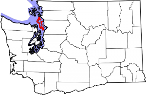 Location of Island County in Washington State