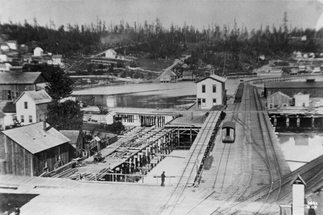 Seattle's first railway station. Photo © MOHAI.