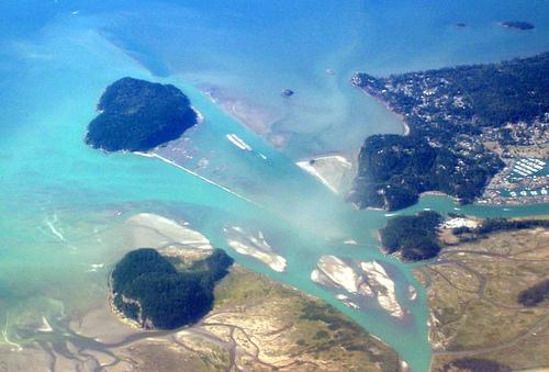Freshwater flows into Puget Sound near Ika and Goat islands. Photo courtesy of www.WorldIslandInfo.com