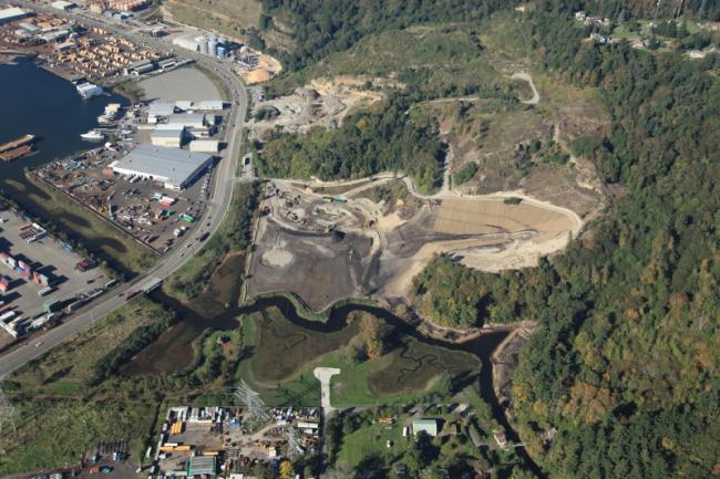 Hylebos Creek habitat restoration overview. Photo: Port of Tacoma (CC BY-NC-ND 2.0) https://www.flickr.com/photos/portoftacoma/5054236367