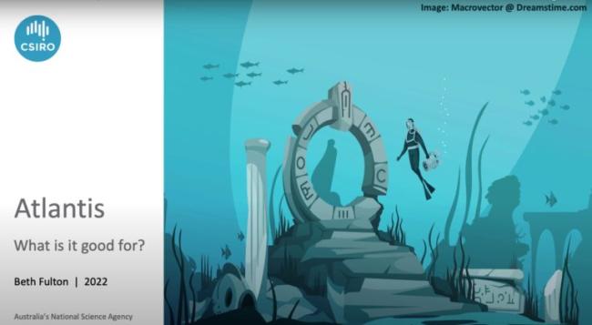 Video: Atlantis: What is it good for? Graphic of scub diver underwater