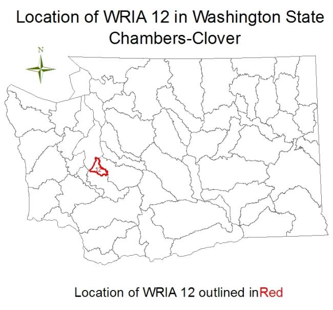 Location of WRIA 12 in Washington State