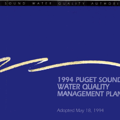 1994 Puget Sound Water Quality Management Plan report cover