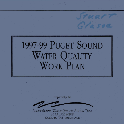 1997–1999 Puget Sound Water Quality Work Plan report cover