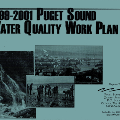 1999–2001 Puget Sound Water Quality Work Plan report cover