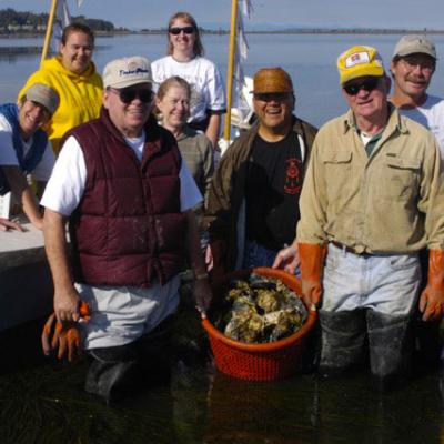 Celebrating a community harvest at Drayton Harbor. Photo: Jack Kintner