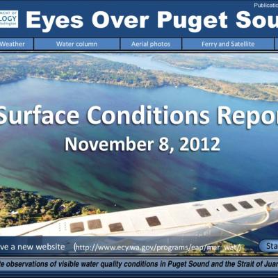 Eyes Over Puget Sound: Surface Conditions Report - November 8, 2012