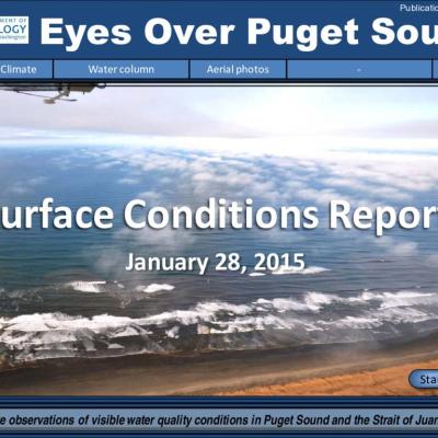 Eyes Over Puget Sound: Surface Conditions Report - January 28, 2015