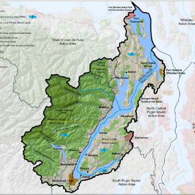 Map of the Hood Canal Action Area; courtesy Puget Sound Partnership