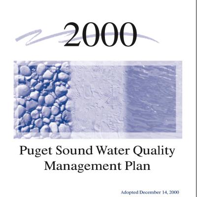 2000 Puget Sound Water Quality Plan report cover