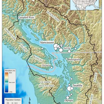Salish Sea map my Norm Maher. Courtesy of the SeaDoc Society.