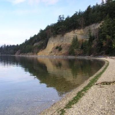 Camano Island State Park coastline. Image courtesy of WDFW.