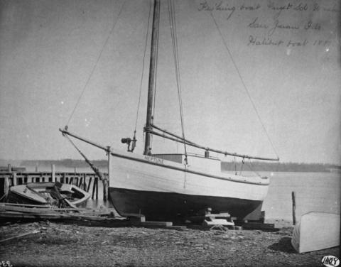 Fishing boat in the San Juans, 1895. Image courtesy of NOAA.