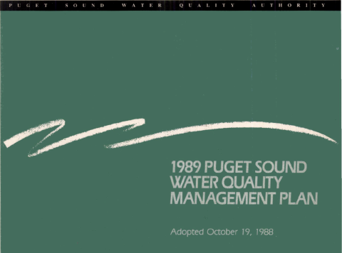1989 Puget Sound Water Quality Management Plan report cover