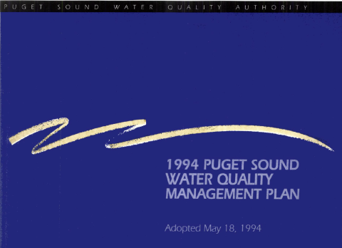 1994 Puget Sound Water Quality Management Plan report cover