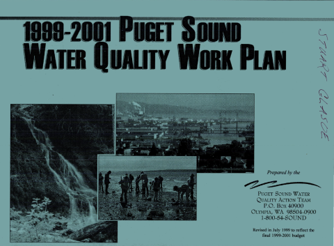 1999–2001 Puget Sound Water Quality Work Plan report cover