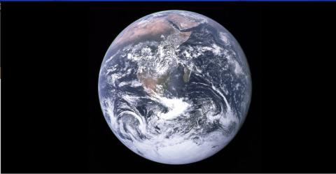 “The Blue Marble,” photo taken by the crew of Apollo 17 in 1972, two years after the first Earth Day