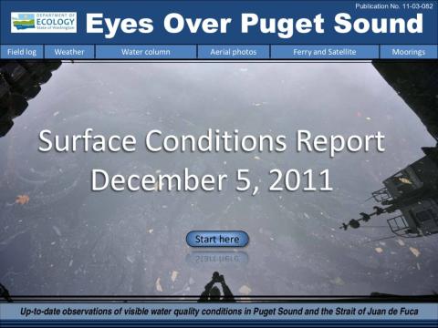 Eyes Over Puget Sound: Surface Conditions Report - December 5, 2011