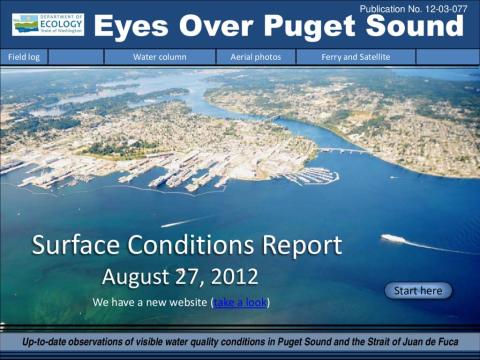 Eyes Over Puget Sound: Surface Conditions Report - August 27, 2012