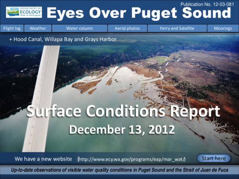 Eyes Over Puget Sound: Surface Conditions Report - December 13, 2012