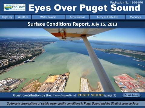 Eyes Over Puget Sound: Surface Conditions Report - July 15, 2013