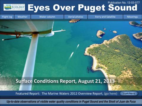 Eyes Over Puget Sound: Surface Conditions Report - August 21, 2013