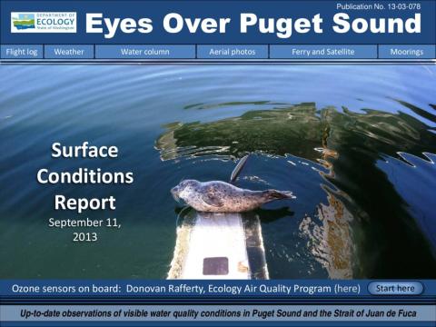 Eyes Over Puget Sound: Surface Conditions Report - September 11, 2013
