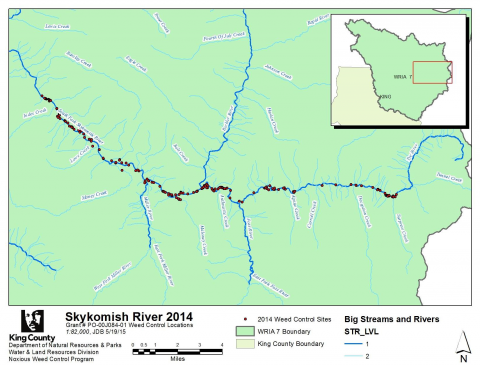 Appendix 5. Skykomish/Tye River Control Locations 2014 Appendix 5. Map of Skykomish/Tye River Control Locations 2014