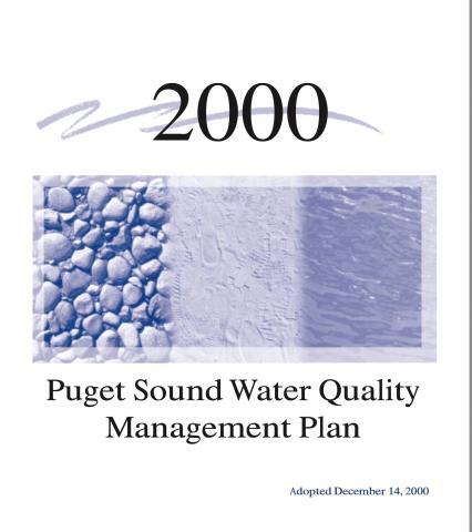 2000 Puget Sound Water Quality Plan report cover