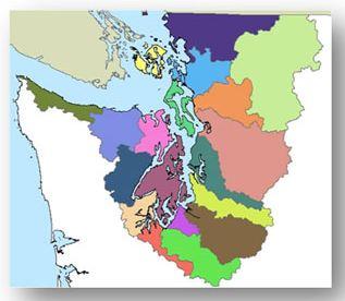 Puget Sound drainage area. Image courtesy of the Washington Department of Ecology.
