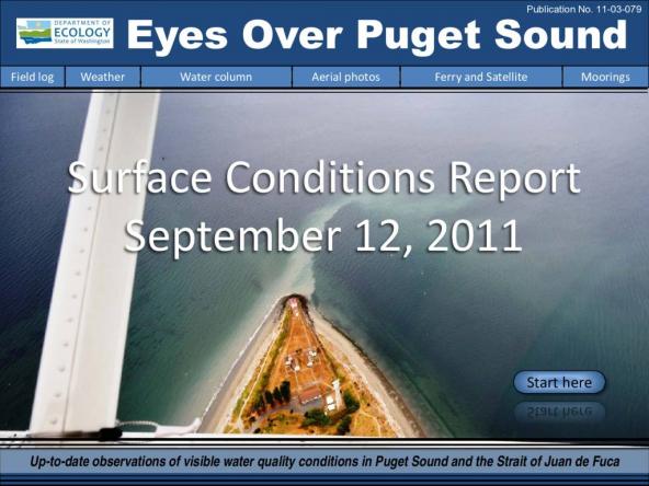 Eyes Over Puget Sound: Surface Conditions Report - September 12, 2011