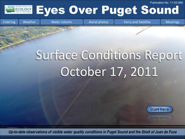 Eyes Over Puget Sound: Surface Conditions Report - October 17, 2011