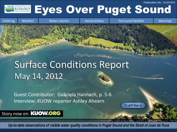 Eyes Over Puget Sound: Surface Conditions Report - May 14, 2012
