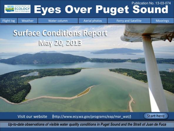 Eyes Over Puget Sound: Surface Conditions Report - May 20, 2013
