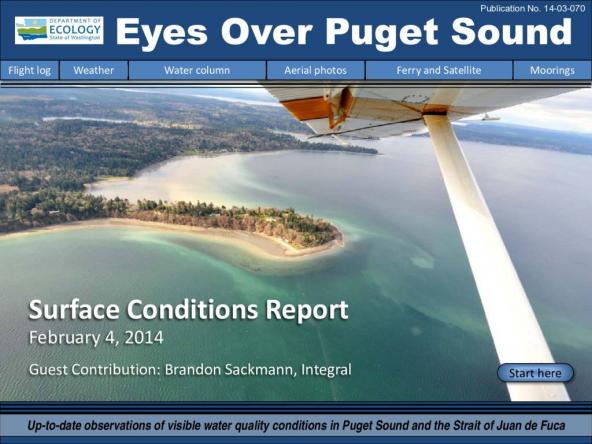 Eyes Over Puget Sound: Surface Conditions Report - February 4, 2014