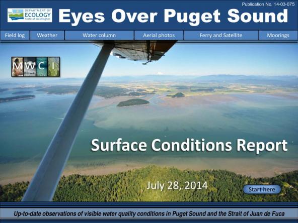 Eyes Over Puget Sound: Surface Conditions Report - July 28, 2014