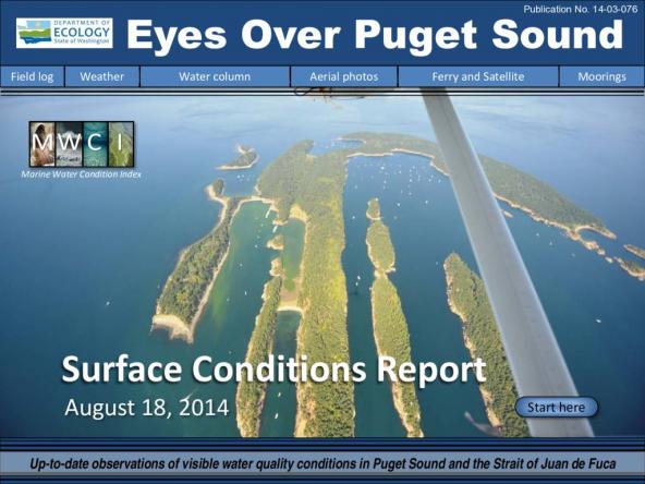 Eyes Over Puget Sound: Surface Conditions Report - August 18, 2014