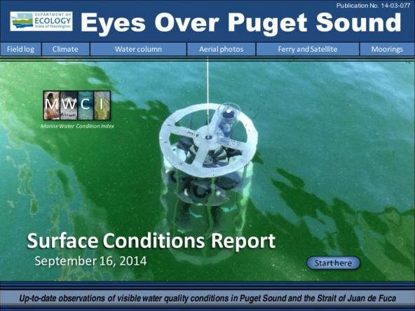 Eyes Over Puget Sound: Surface Conditions Report - September 16, 2014