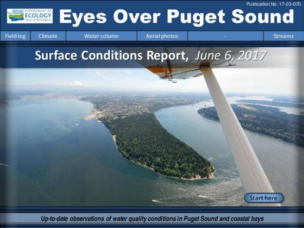 Eyes Over Puget Sound: Surface Conditions Report – June 6, 2017