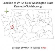 Location of WRIA 14 in Washington State