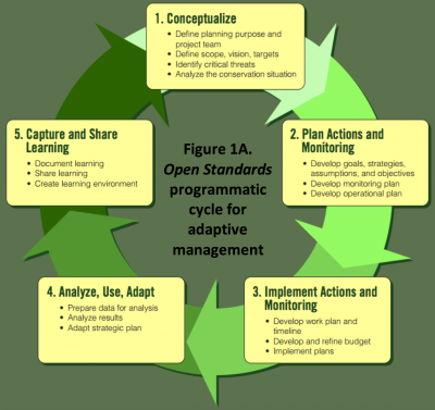 Steps in the Adaptive Management cycle. Figure 1 from  the article.