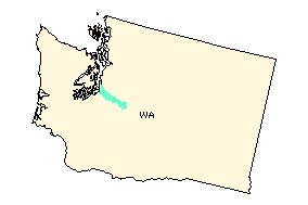 Location of the Duwamish Watershed in Washington State.  Map courtesy of the EPA.